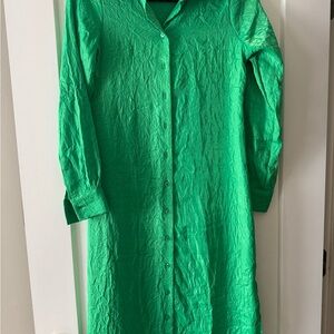 Topshop Green Midi Dress